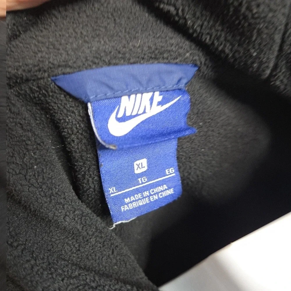 Nike Kids XL Full Zip Hooded Windbreaker‎ Jacket Blue Fleece Lined Sportswear